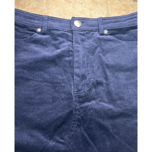 Lulus Skirt Womens Small Dark Blue Corduroy Mini Skirt A-Line with pockets - Picture 3 of 9